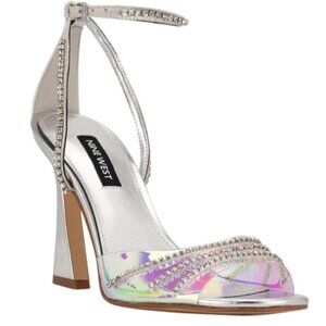 Nine West KLASS3 Comfort Insole Pumps in Silver/Iridescent, Size 7‎